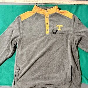 Tennessee Vols Gray and Orange Men's 3/4 button pullover